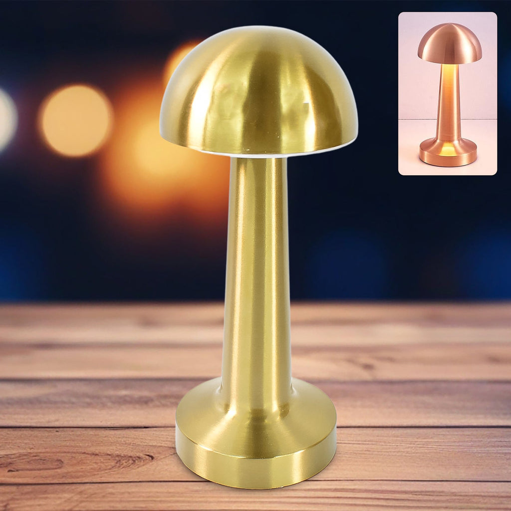 Portable metal LED desk lamp with three colour modes and dimmable brightness