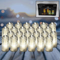 A cluster of 24 flameless LED candles glowing warmly, perfect for Diwali decor.