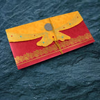 Elegant money gift cover featuring a festive pattern, ideal for auspicious occasions.