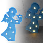 Glowing LED angel night light with a warm glow, perfect for serene room decor.