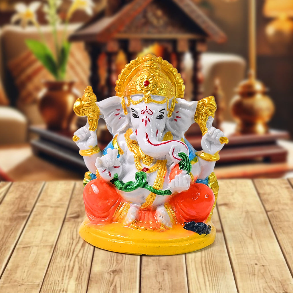 Handcrafted Lord Ganesha idol polyresin decorative showpiece for home
