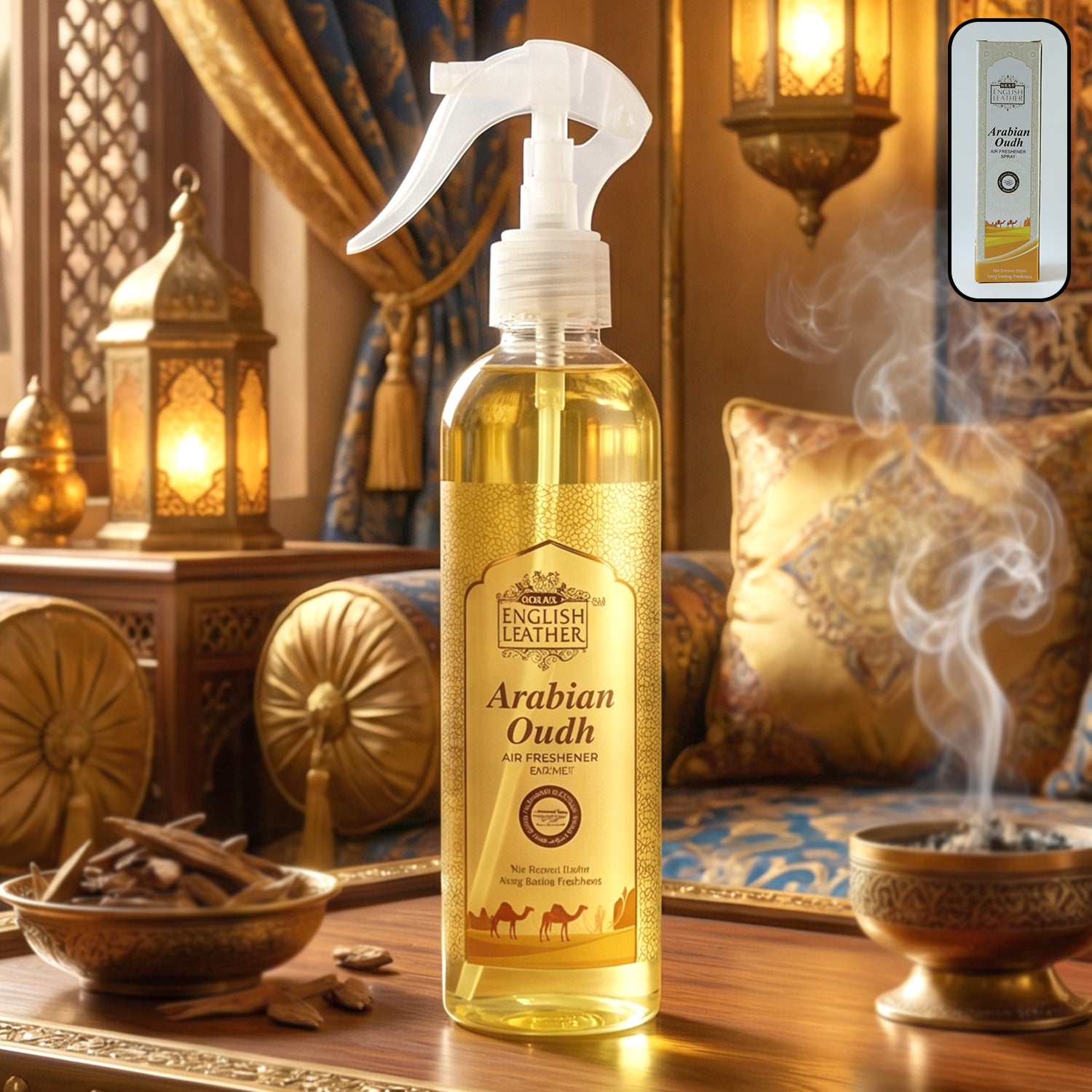 Arabian Oudh air freshener bottle with luxurious fragrance