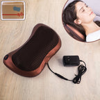 Professional Massage Pillow with heat and 4 rotating rollers for home and car use.