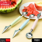 Complete set of stainless steel fruit carving tools and peelers on a white background.