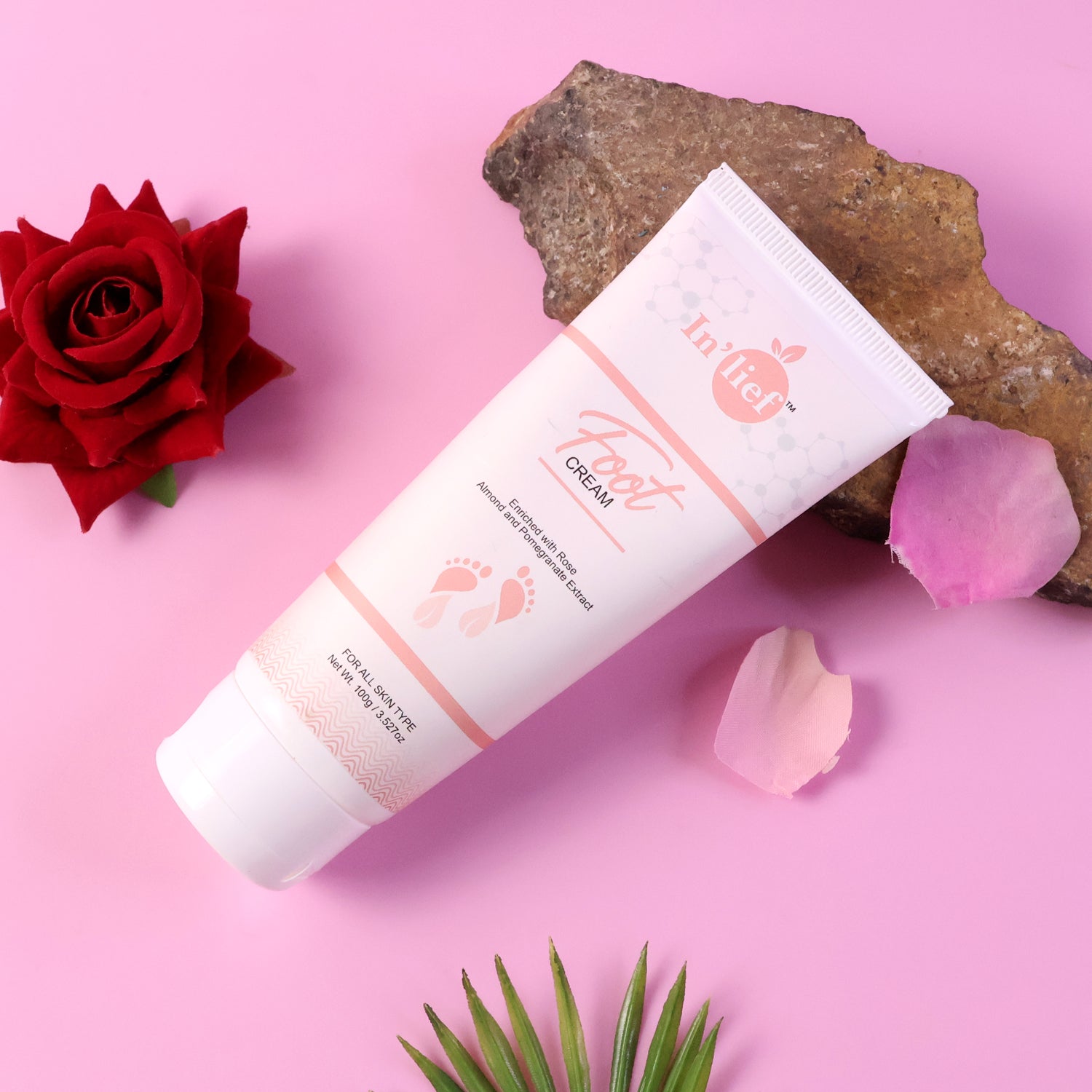 Jar of foot care cream for nourishing cracked heels