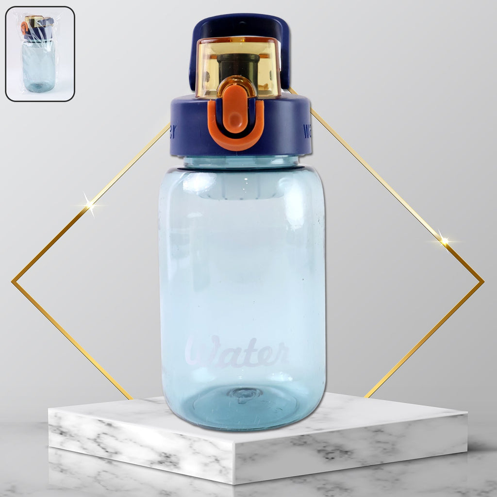 600ml leak-proof plastic water bottle with flip cap and safety lock