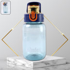 600ml leak-proof plastic water bottle with flip cap and safety lock