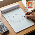Oddy A4 Graph Paper Pad with 1mm square grid in use