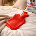 Classic rubber hot water bag providing heat therapy for pain relief and warmth