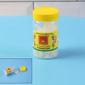 Jar of Bhimseni Camphor ISO Borneol flakes for home pooja and fragrance