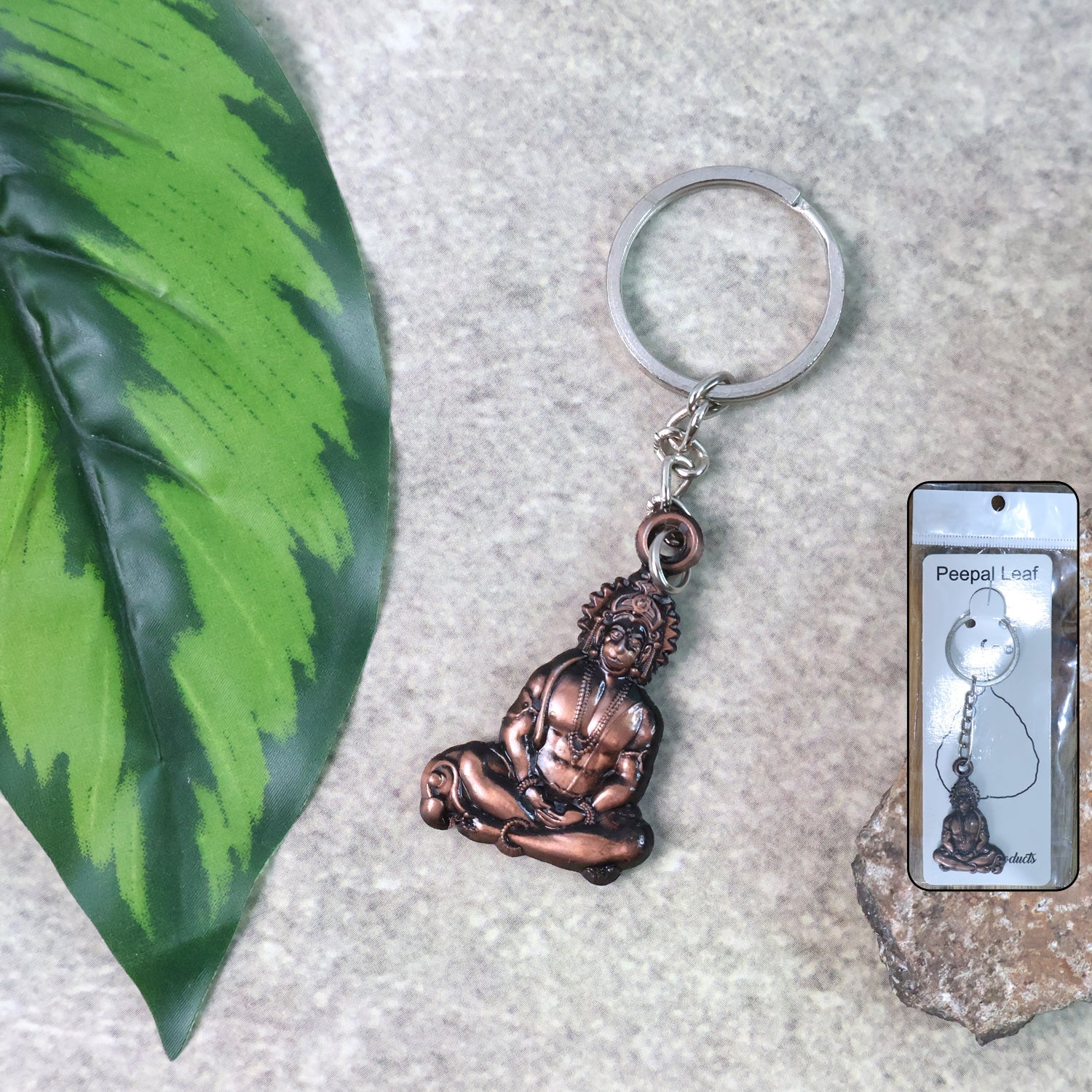 High-quality metal Hanuman keychain showcasing durability and spiritual motifs