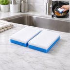 Dual layer cleaning sponge eraser pads for kitchen and household cleaning