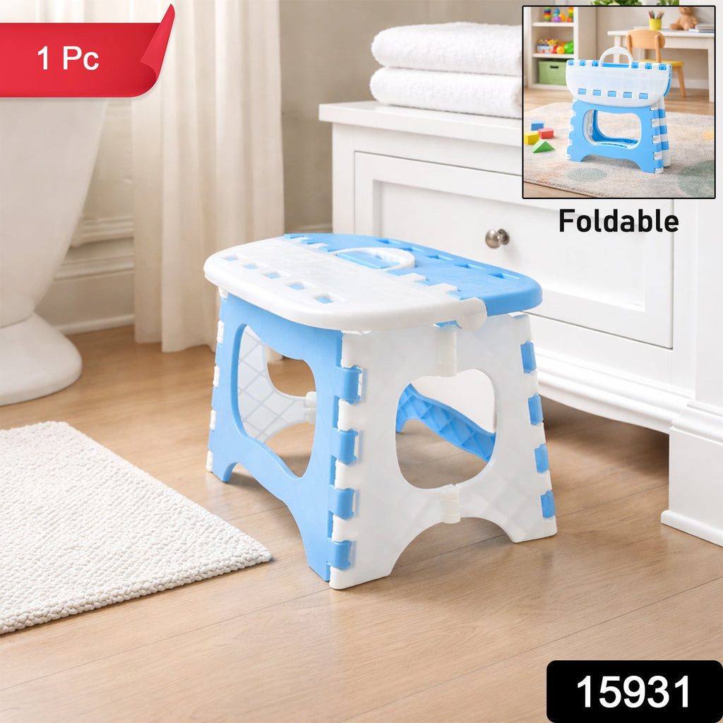 Portable folding step stool featuring convenient carry handle