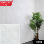 Peel-and-stick white floral foam wall panel perfect for modern home décor installation