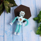 Cartoon-style robot magic spring toy for imaginative play
