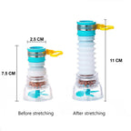 Faucet water regulator with a rotating head, ensuring precise water control.