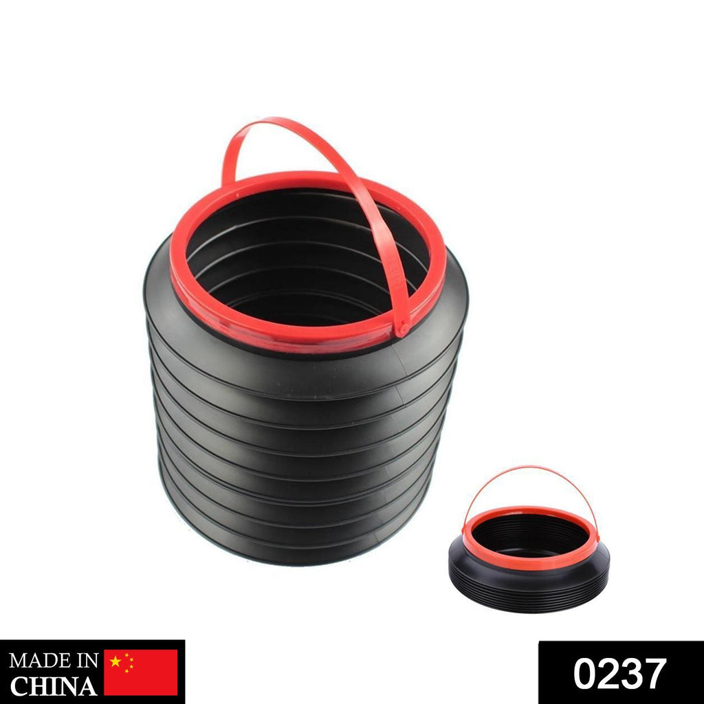 Collapsed foldable car dustbin, highlighting its space-saving feature.