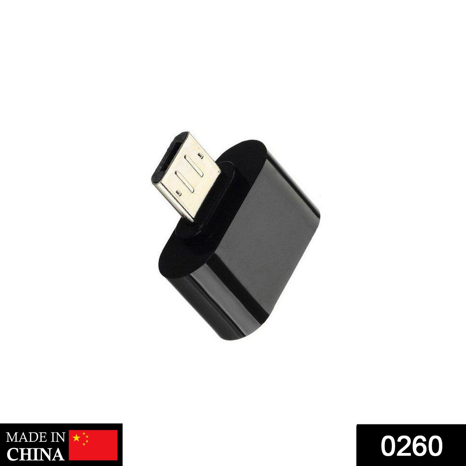 PHOBIA Micro USB OTG Adapter connected to a smartphone, enabling USB device connectivity.