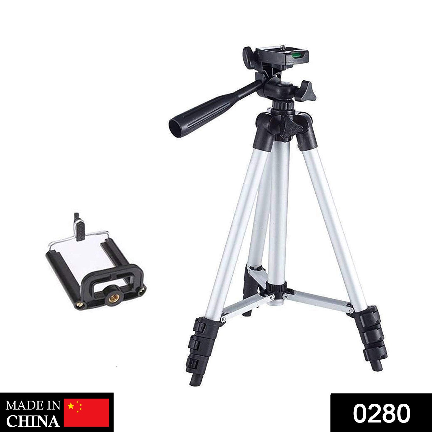 The lightweight Gambit camera tripod shown with its adjustable legs for versatile use.