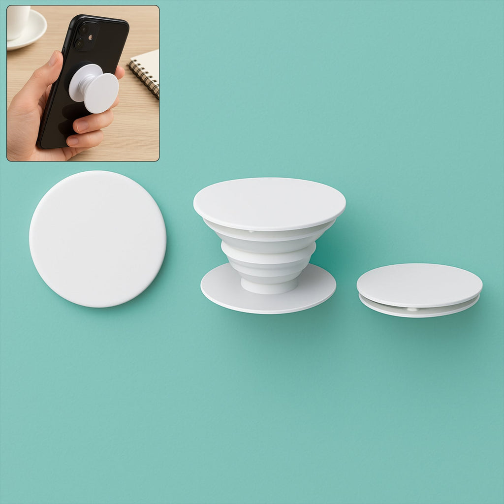 Designer Mobile Holder with a vibrant abstract pattern for enhanced phone grip.