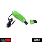 Portable USB mini vacuum cleaner with multiple attachments for versatile cleaning.
