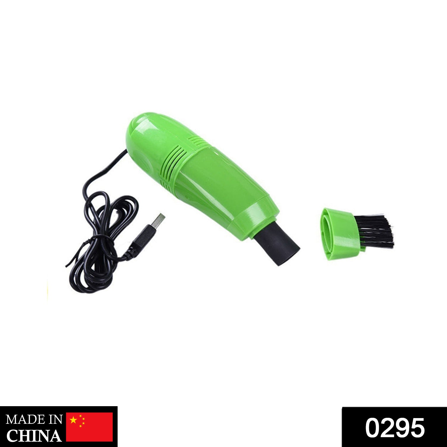 Portable USB mini vacuum cleaner with multiple attachments for versatile cleaning.