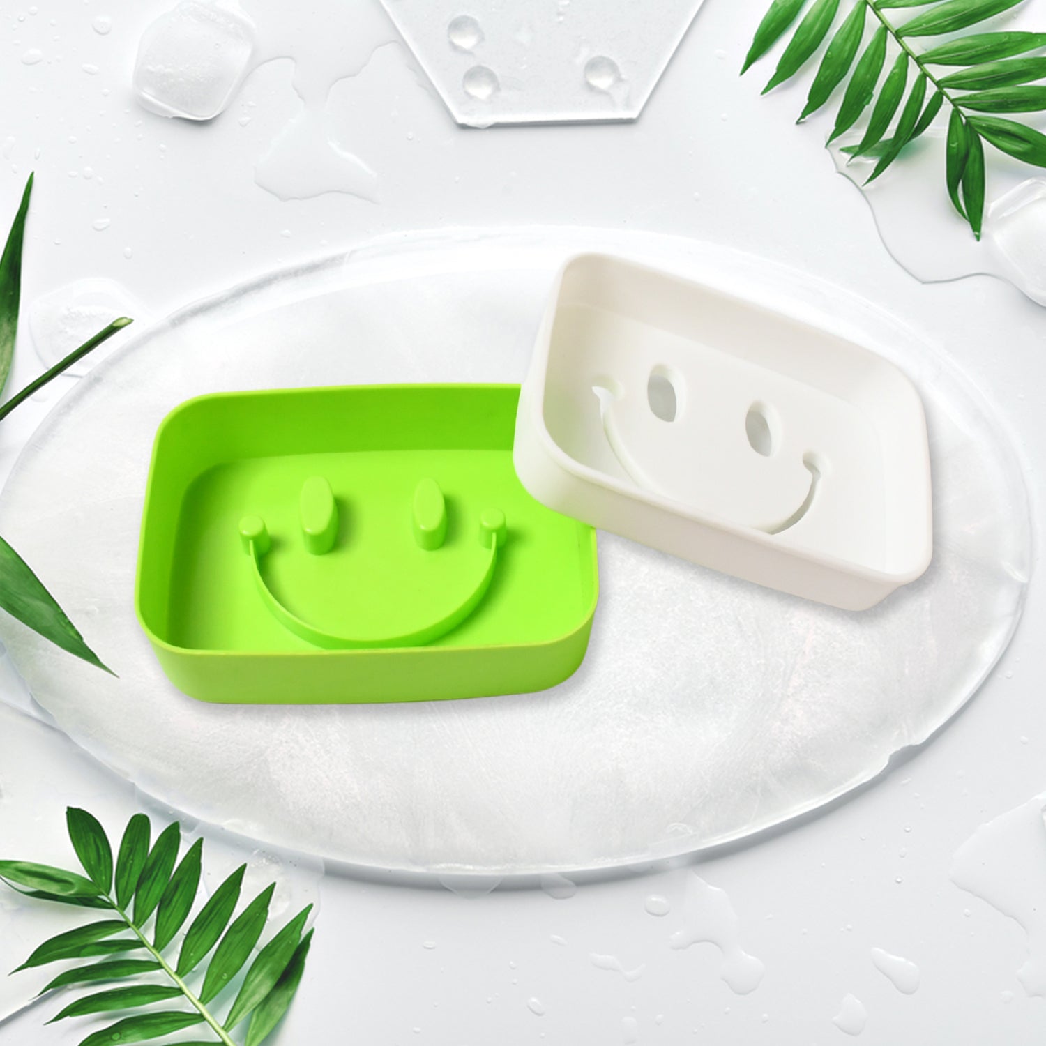 Soap dish box highlighting draining feature for soap dryness