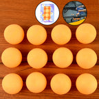 Set of 12 seamless orange 3-star table tennis balls made from durable ABS plastic
