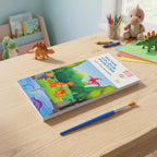 Dinosaur-themed watercolour painting book for kids
