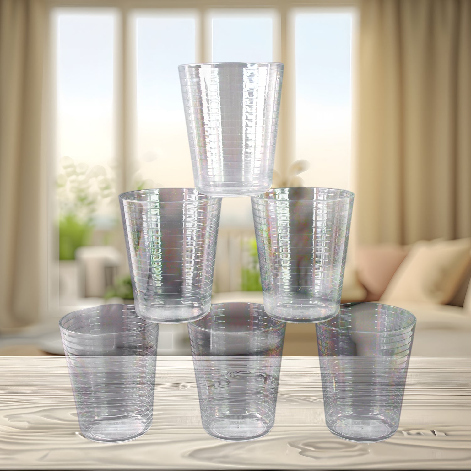 Plastic Ringo Glass showing smooth surface and odor-free plastic material