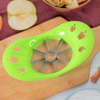 Top view of the apple cutter, highlighting its sharp stainless steel blades.