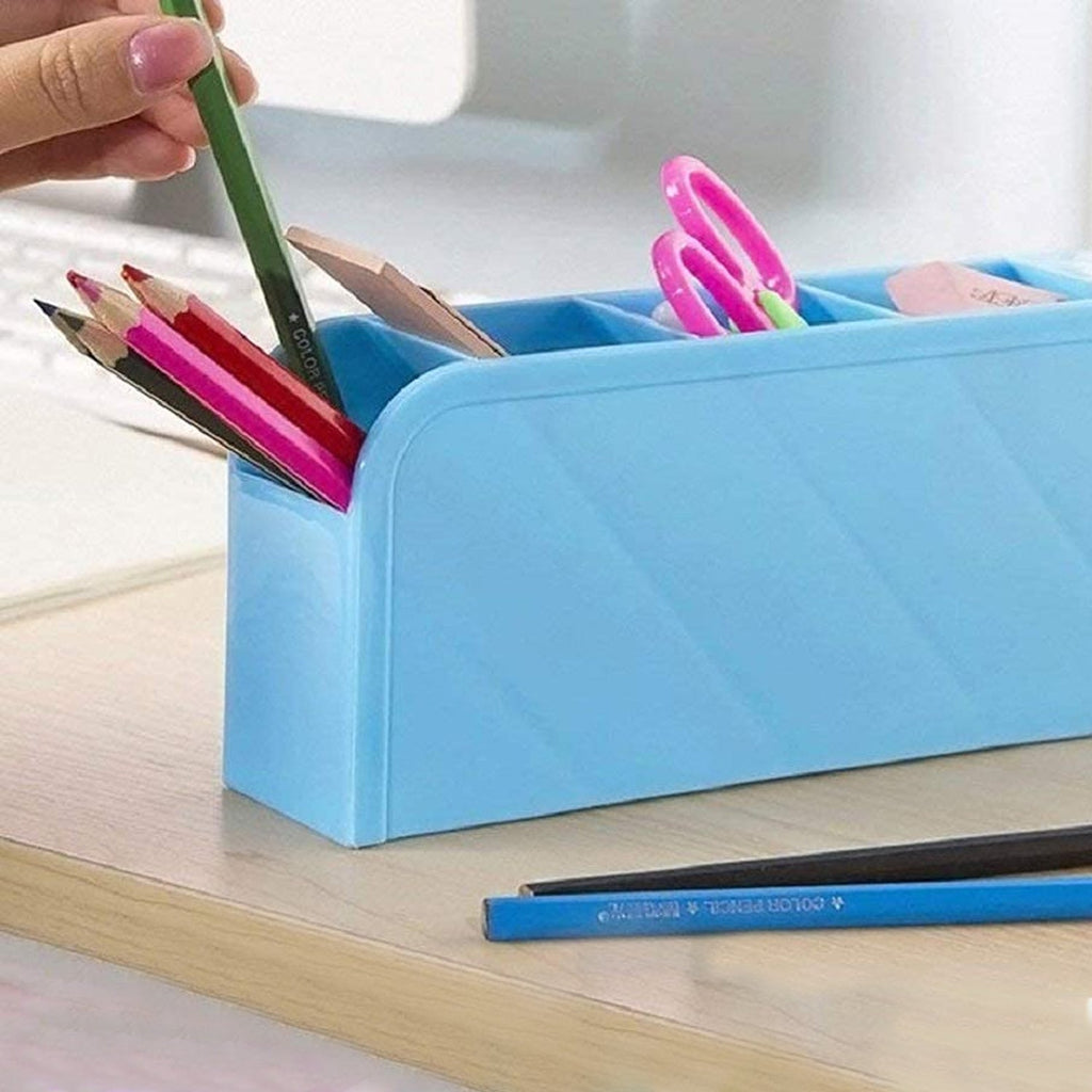 This multi-functional organiser neatly holds cosmetic makeup brushes and other beauty tools.