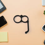 Compact portable phone support stand with hook-style design in mixed colors