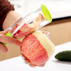 Smart Vegetable Peeler with container, ready for use in a modern kitchen.
