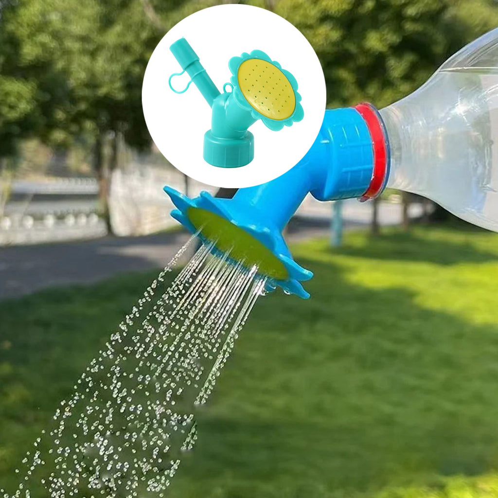 Spray pattern of flower-shaped bottle sprinkler head nozzle for even watering