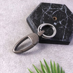 Heavy duty metal keychain with carabiner clip
