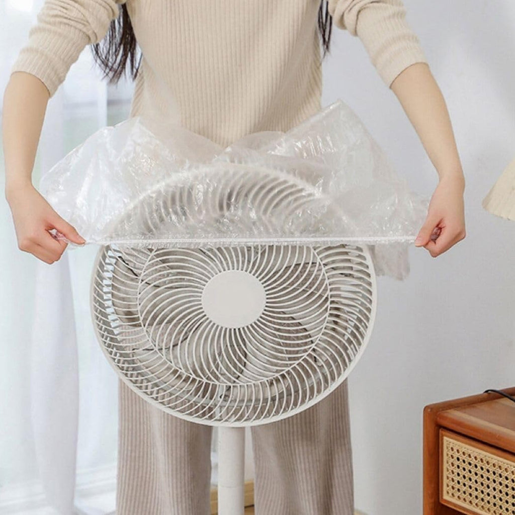 Thick plastic armchair covers providing robust protection from dust.