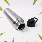 Close-up detail of leakproof cap on Stainless Steel Water Bottle 1000ML
