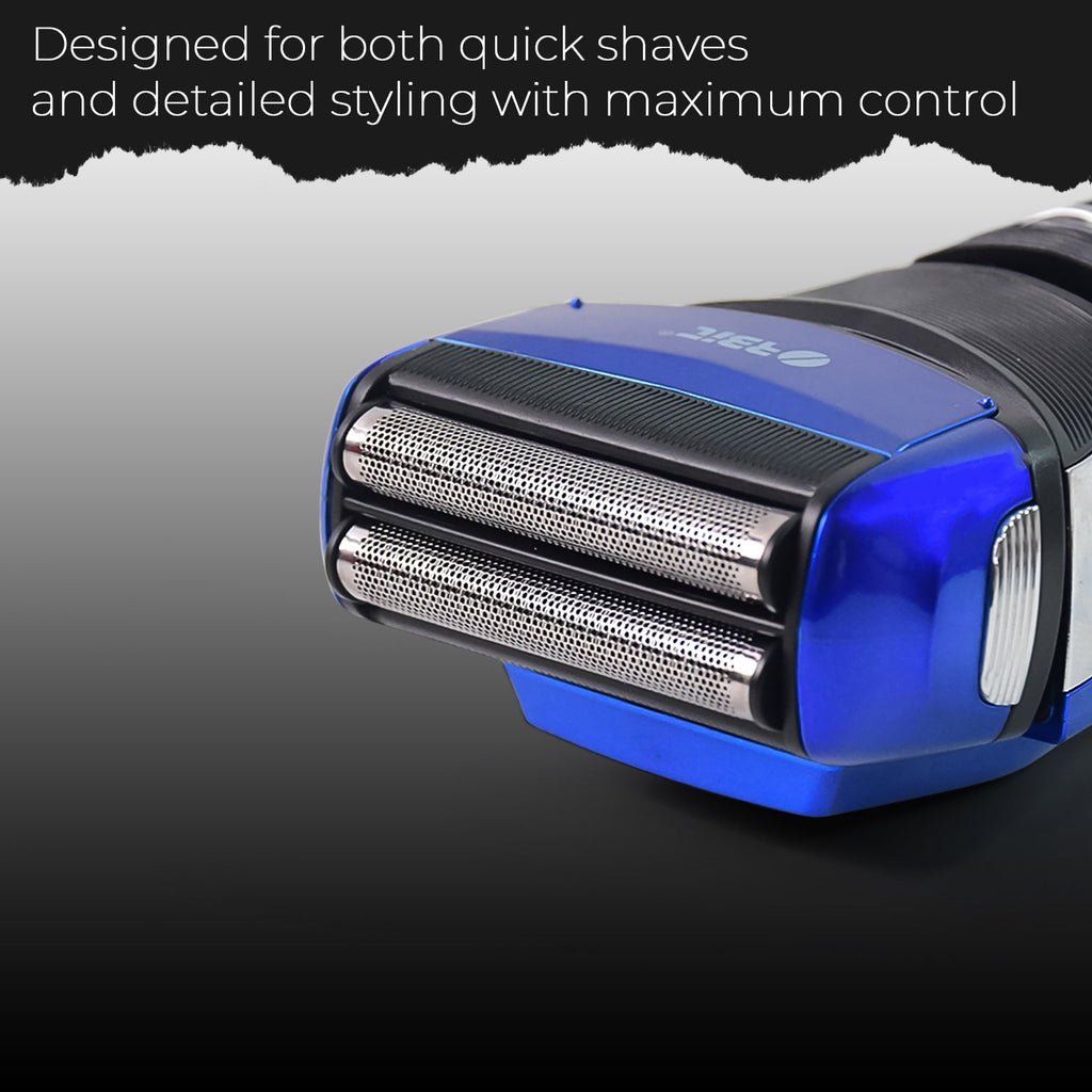 Side view of Orbit rechargeable dual head electric foil shaver
