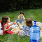 Reusable silicone water jug cap with convenient hanging ring