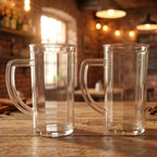 Plastic mug designed for juice, milkshake, and beverage serving