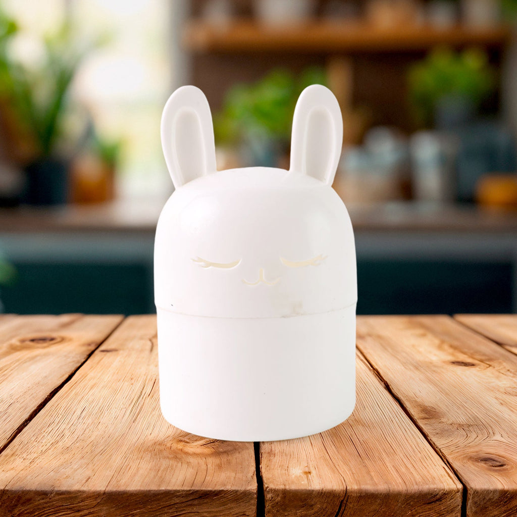 Bunny kitchen organizer box with lid open showing storage space