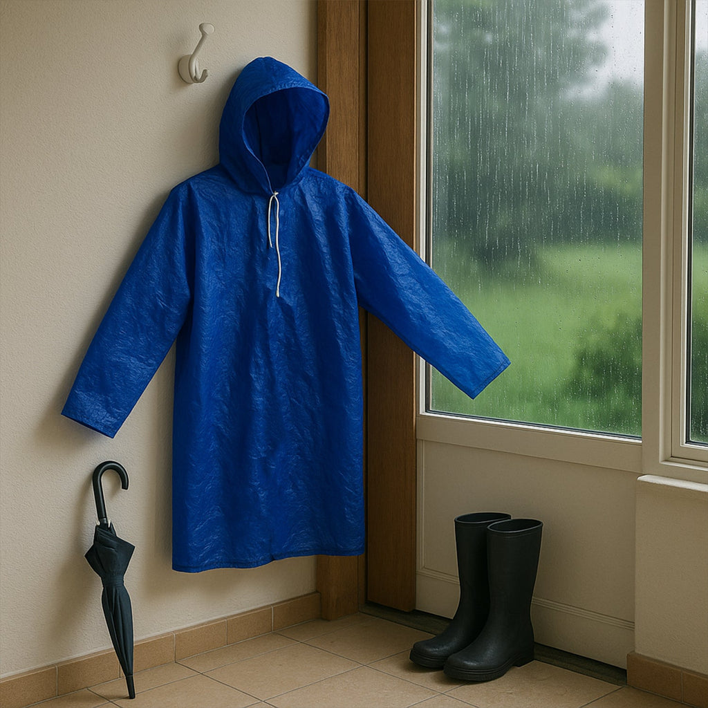 Compact waterproof raincoat for men easy to carry during travel