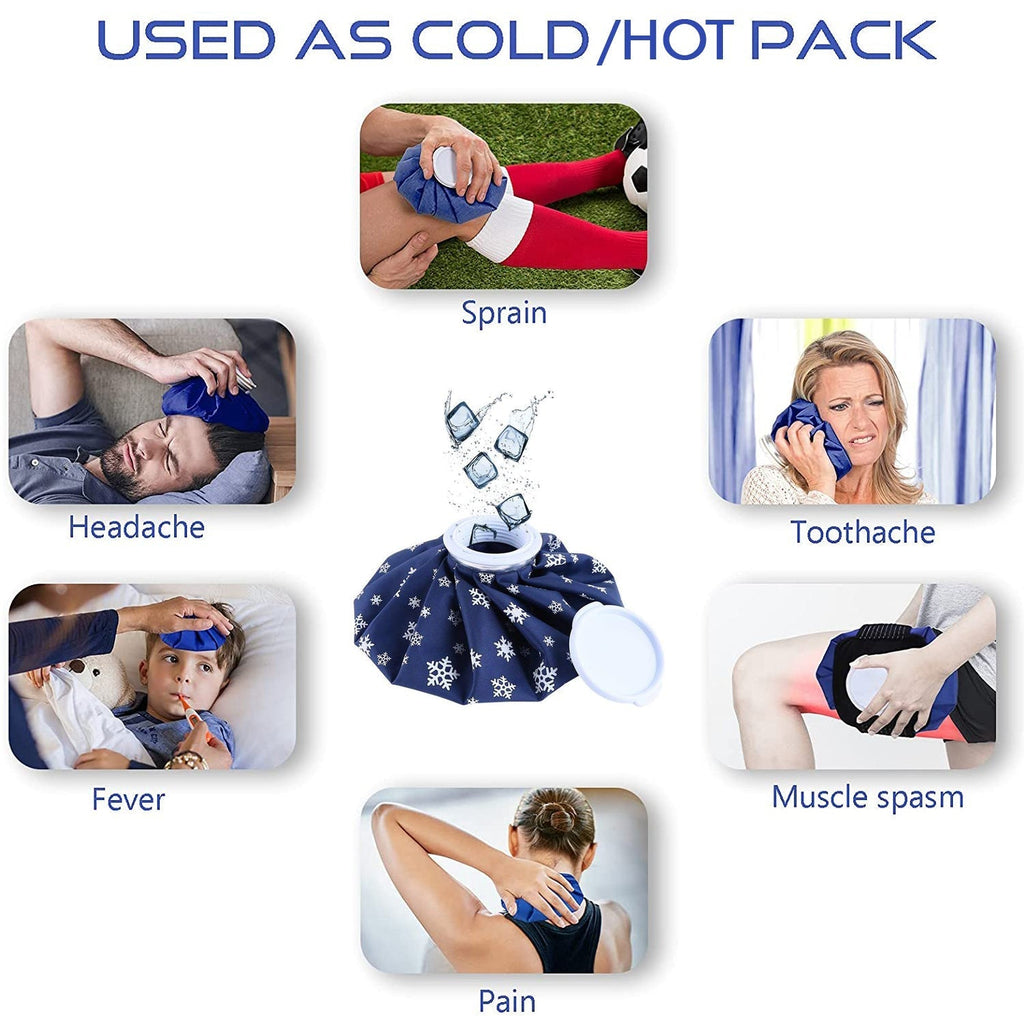Ergonomic ice bag for effective pain relief, designed for maximum comfort during cold compression.