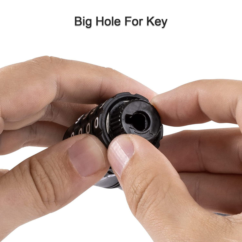 Compact and self-coiling design of the Safora helmet security lock.