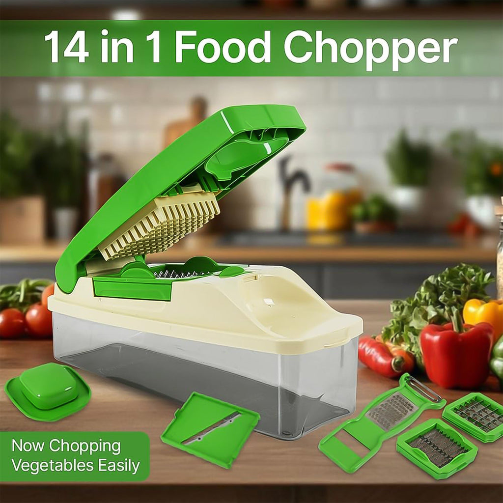 Multipurpose kitchen slicer with unbreakable storage container