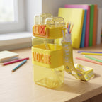 Fashionable leakproof kids water bottle with carry strap