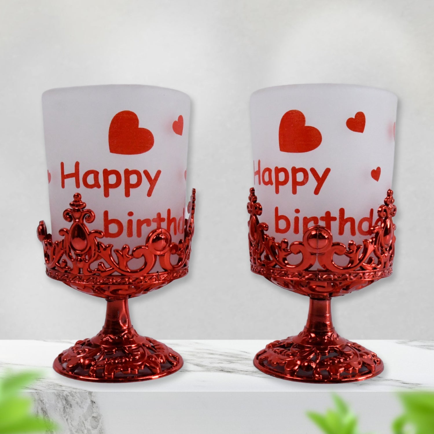 Two-piece mix design tealight holders made from durable plastic for home decoration