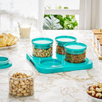 Organivo Mukhwas Dani Set filled with colorful dry fruits and spices, ready for serving.