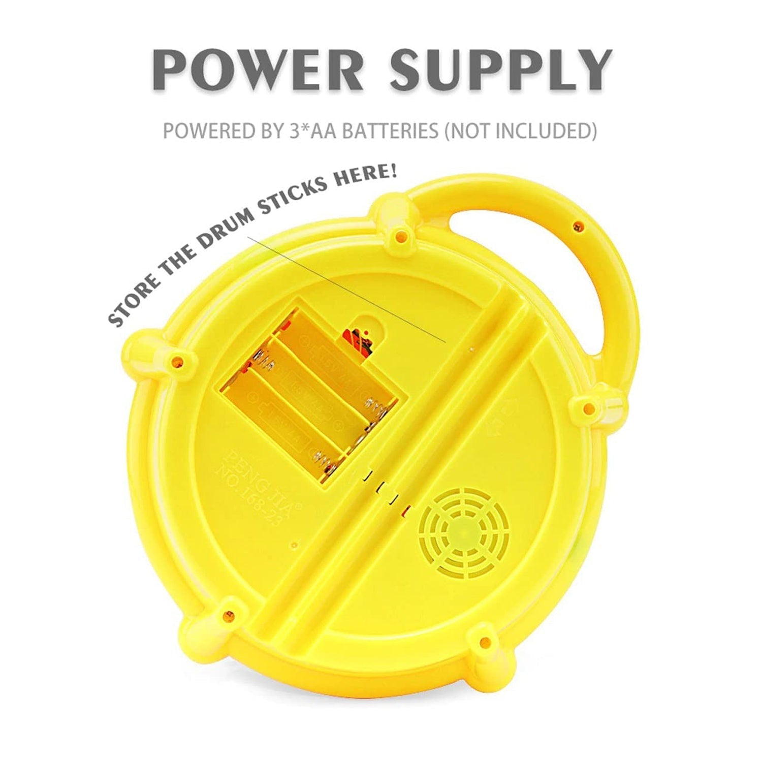 Close-up of the Flash Drum Toy's vibrant surface, ready for musical exploration.